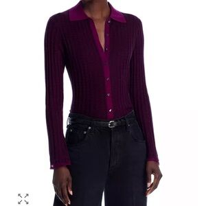 Women's Purple Button-Up Top